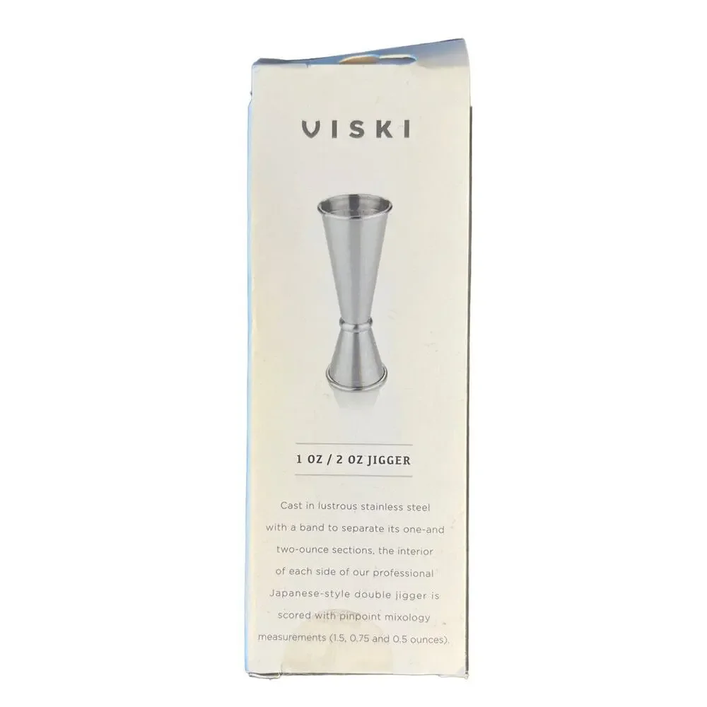 Viski Professional Large‎ Japanese Style Makoto Jigger Shots Bar tools Stainless